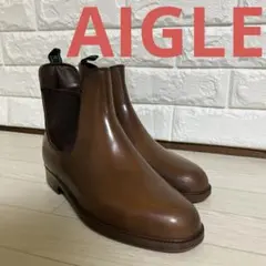 AIGLE エーグル　ブラウン ブーツ　レインブーツ　長靴　38 24.5