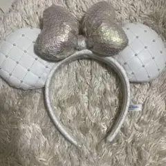 ディズニー カチューシャ ホワイト キルティング