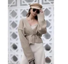 ベルトカシュクールカーディガン