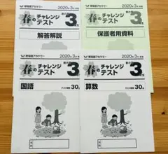早稲田アカデミー　チャレンジテスト　小3