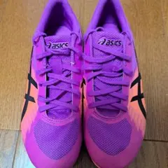 asics スパイクシューズ 紫/オレンジ 23.5cm