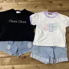 女の子　Tシャツショートパンツセット130