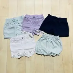 女の子パンツ5点セット（90〜100）かぼちゃパンツあり