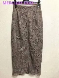 MERCURY DUO レースタイトスカート　ブラウン系