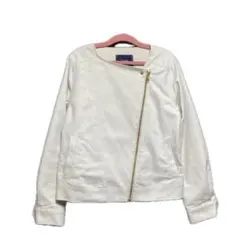 Techichi ライダースジャケット　シングル　ブルゾン　アイボリー　M