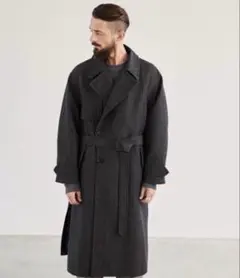 美品 LIDNM WOOL CHECK TRENCH COATのサムネイル