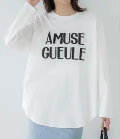 【coca】テールカットアソートプリントTシャツ　長袖カットソー　ホワイト　Mのサムネイル
