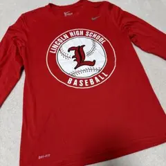 美品✨️NIKE Dri-FIT ロンT Lincoln Baseball 赤 L