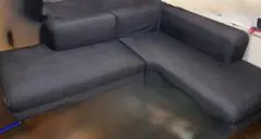 埼玉　ダークグレー L字型ソファ 2人掛け・3人掛け
