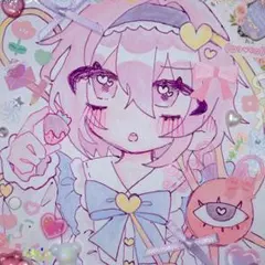 手描きイラスト デコレーション 色紙 ファンアート 萌え絵 訳あり 東方 さとりのサムネイル