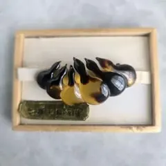 鼈甲　帯留　べっ甲　帯留め　瓢箪　Q7　アンティーク　簪　着物　和装