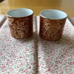 九谷木米 お猪口 2客セット - メルカリ