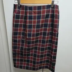 ネイビー×レッドチェック タイトスカート 73 (L)
