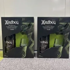 【2セット】Ardbeg TEN 700ml スコッチウイスキー グラス付きのサムネイル
