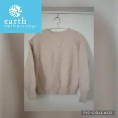 earth music&ecology ピンク長袖ニット　セーター