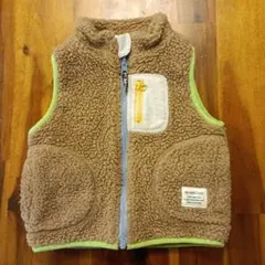 BEAMS mini フリースベスト ブラウン