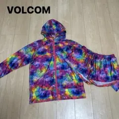 美品　ボルコム　ラッシュガード　上下セット　S ジップアップ　タイダイ柄