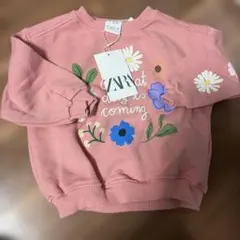 ZARA 花柄プリント トレーナー 86cm