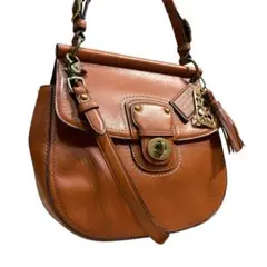 【美品】オールドコーチ 2way ショルダーバッグ ターンロック　オールレザー