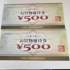 ヤマダ電機　株主様お買物優待券　1000円分