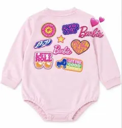 Barbie バービー ロンパース ベビー服 ピンク　バースデイ　バックプリント
