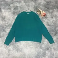 GLOBAL WORK グローバルワーク（L）長袖 ニット ミドルゲージ 差し色