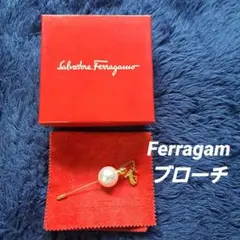 美品　フェラガモ　ゴールドブローチ　ピンブローチ　コサージュ　アクセサリー　ロゴ 2025年最新】Salvatore Ferragamo レディース ブローチ