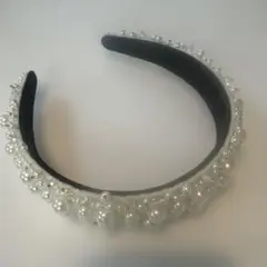 ホワイト パール風カチューシャ