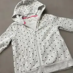 ドット柄フルジップパーカー 122/128