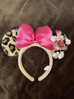 ミニーマウス ヒョウ柄カチューシャ