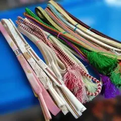 多色 編み込み 帯締め まとめ売り