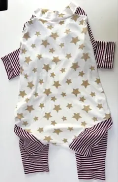 犬服VERY ロンパース　カバーオール　スター Very 星柄 ボーダー10号のサムネイル