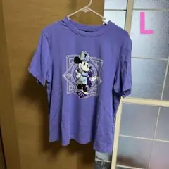 ディズニー　100周年 ミニーマウス　Tシャツ パープル　L