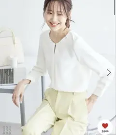 ROPÉ PICNIC【360°ウルトラストレッチ】　フロントホック　ブラウス