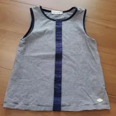 BeBe Petits Pois Vert ストライプタンクトップ 120