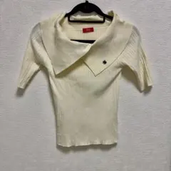 POLO 半袖 リブニット オフホワイトのサムネイル