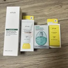 アヌア　ビタミンUVスティック、トーンアップ、ミスト、クレンジングオイル 4点