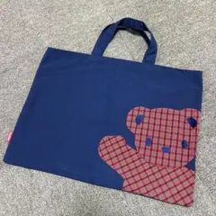 発*m様 ファミリア　レッスンバッグ　赤系ファミリアチェック　トートバッグ