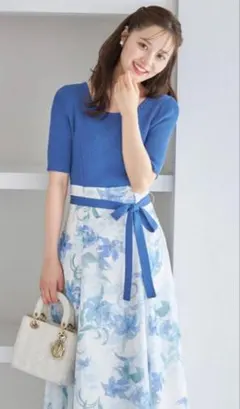 未使用美品タグ付tocco closetりぼんニットワンピース