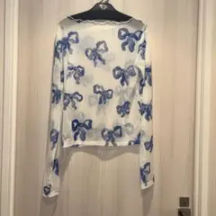 poppy似 リボンシアートップス シースルートップス あさぎーにょ