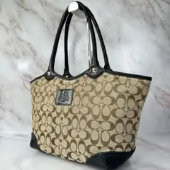 COACH トートバッグ シグネチャー レザー キャンバス A4収納のサムネイル