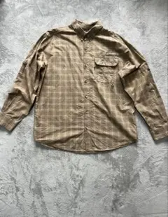 Columbia 長袖シャツ L ベージュ系チェック