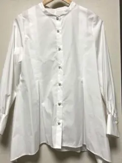 り*ご様 プラステ パールボタンぺプラムブラウス