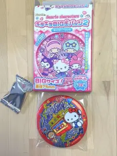 サンリオキャラクターズ キラキラBIG缶バッジ2 ハローキティ