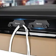 タント 専用 車 フック　おしゃれ 内装パーツ カー用品 (ブラック 2個)のサムネイル