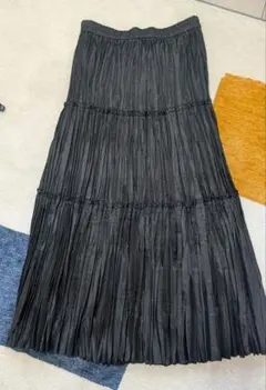 ビューティー&ユース 黒 プリーツスカート S