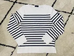 SAINT JAMES 長袖 ボーダー カットソー 白 ネイビー 秋