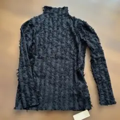 studioCLIP ブラックフリンジ長袖トップス