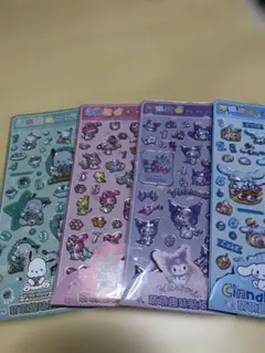 サンリオライセンス3Dクリスタルステッカーシール４枚セット