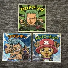 ワンピースマンシール 3枚セット ゾロ チョッパー フランキー 新世界編 超新星